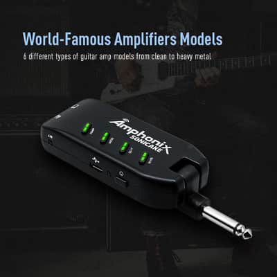 SONICAKE Guitar Headphone Amp Plug-In USB Rechargable Portable Pocket Guitar Amplifier With Bluetooth Multi-Effects Clean Overdrive Distortion Modulation Delay and Reverb(U.S. domestic inventory) image 2