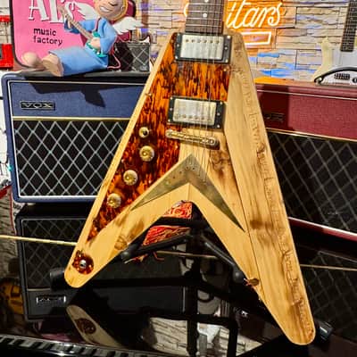 Black Volt Veronica “ Hollywood Bowl “ Alaskan Yellow Cedar Top - Sequoia - African Mahogany  ( Unique Piece in The World Lefty) image 3