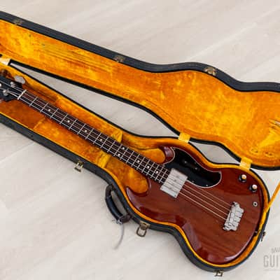 1963 Gibson EB-0 Cherry Vintage Short Scale SG Bass, 100% Original w/ Case image 17