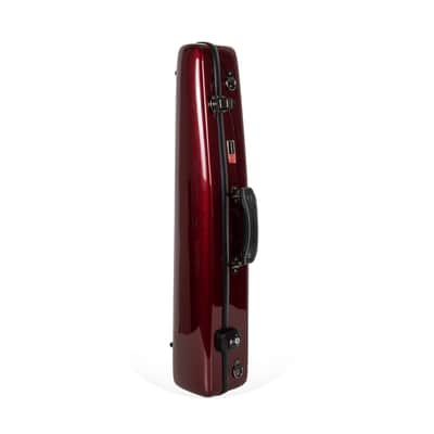 Crossrock Straight One-piece Body Soprano Saxophone Case, Fiberglass Hardshell, Backpack Strap, Red image 1