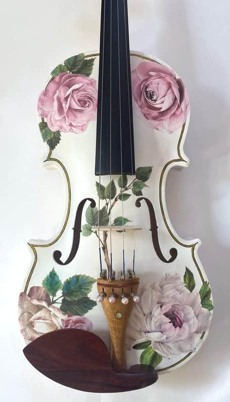 Rozanna's Rose Delight II Violin Outfit 1/2 with pearl fine tuners image 1