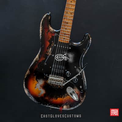 Fender Stratocaster HSS Deluxe Series Sunburst Heavy Aged Relic by East Gloves Customs image 18