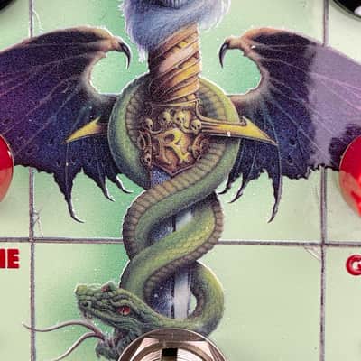 MOTLEY CRUE SOLD OUT Dr. Feelgood 30th Anniversary Guitar Distortion Effects Pedal  RARE Mick Mars 2019 - Sea Foam Green image 16