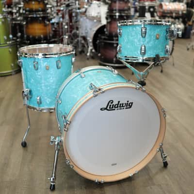 Ludwig Classic Maple Downbeat 3-Pc Shell Pack 12/14/20 (Teal Pearl) image 2
