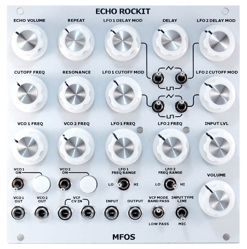 MFOS Echo Rockit (dual VCO/LFO, modded VCF). Analog synthesizer. Noisebox. Drone. White. image 1