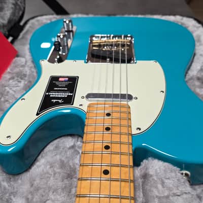 Fender American Professional II Telecaster BRAND NEW 2020 FIRST RUN Miami Blue Maple Neck USA Tele Electric Guitar image 8