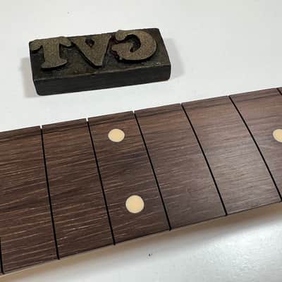 General Vintage Tone NOS Dalbergia Nigra electric guitar neck for S style ( Brazilian Rosewood ) Slab board full finished - Nitro image 11