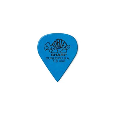 Dunlop Tortex Sharp 412 Picks 1.00" blue x12 - Set of Picks image 1