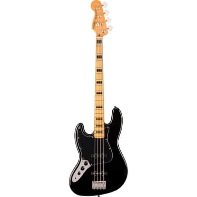 Squier Classic Vibe '70s Left-Handed Jazz Bass Guitar - Maple Fingerboard, Black image 2