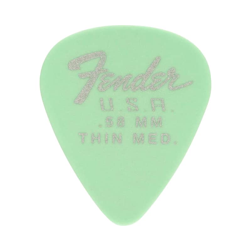 Fender Dura-Tone 351 Shape, .58, Surf Green, 12-Pack image 1