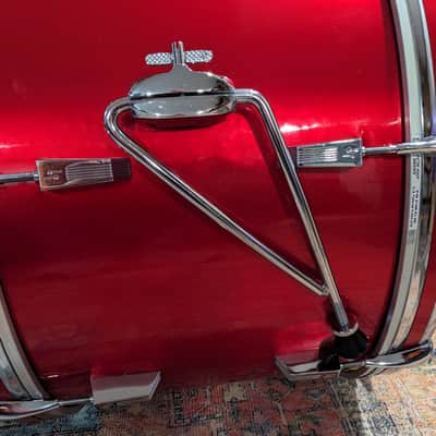 Sonor Made in Germany Mid 70's Champion Red 4 Pc Drum Set 22, 16, 8, 9, Clean! image 6
