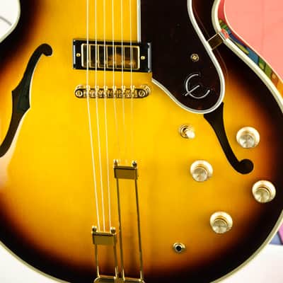 Epiphone Sheraton Frequensator Semi-hollowbody Electric Guitar - Vintage Sunburst, Gig Bag image 9