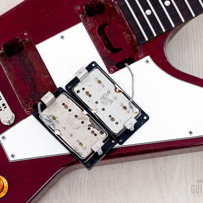 1998 Gibson Explorer '76 Vintage Reissue Clapton Cut Mod Wine Red w/ Case image 17