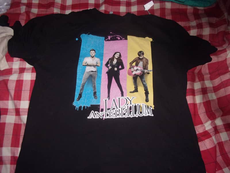 Lady Antebellum Black  Concert T  Shirt  adult XL a little faded super soft image 1