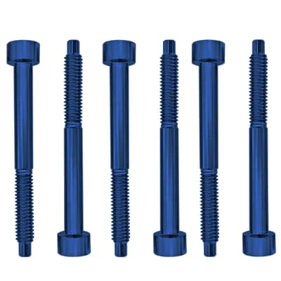 Genuine Floyd Rose FROSLSBLP Stainless Steel String Lock Screws, Blue, Set of 6 image 2