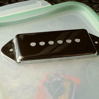 Gibson P-90 Dog ear pickup cover 1968 Epiphone Rhythm neck 1960's - Chrome image 2