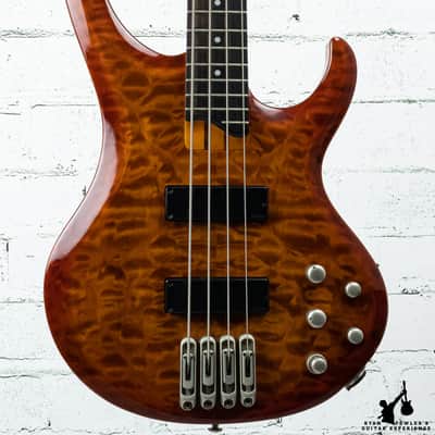 2004 Ibanez BTB Quilted Maple Bass Amber image 1