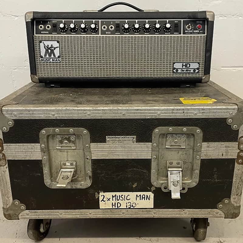 1977 Music Man HD130 Head ex 10CC STAWBERRY STUDIOS Silver Grill