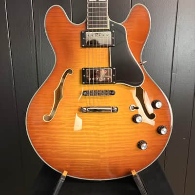 Eastman Guitars T486-GB Thinline Semi-hollowbody Electric Guitar, Goldburst 819 image 1
