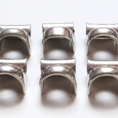 Set of (10) Slingerland Nickel Plated Brass Hoop Clips  / Circa 1940s image 11