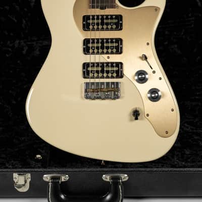 2015 Asher Guitars GT-3 Antique White Lollar Gold Foils w/OHSC image 2