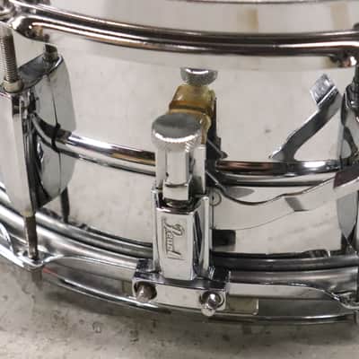 Pearl 5.5x14" Chrome 8 Lug Steel Shell Snare Drum image 4