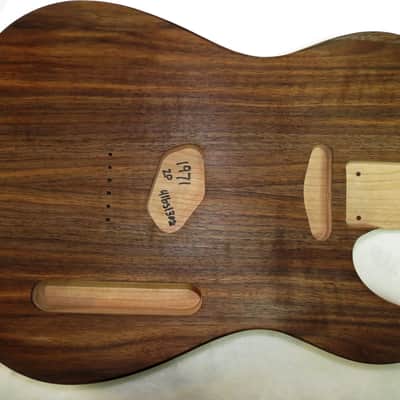 Cherry Wood \ Black Walnut Top Telecaster Tele Body 4lb 13oz 1971 image 2