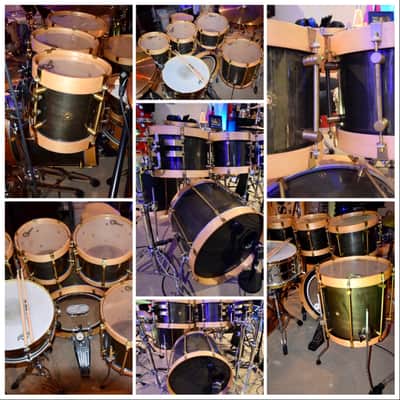 Bearing Edge Custom Drums Maple Charcoal  Grey Drum Set image 8