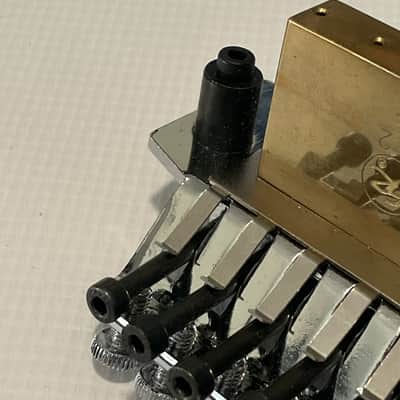 2000's Jackson Dinky Guitars JT-580 Chrome Licensed Floyd Rose Tremolo Guitar Bridge Upgraded Brass Block image 10