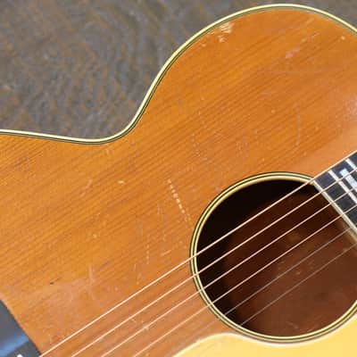 Vintage! 1950’s Kay Sherwood Deluxe Natural Acoustic Jumbo Guitar + Hard Case image 7
