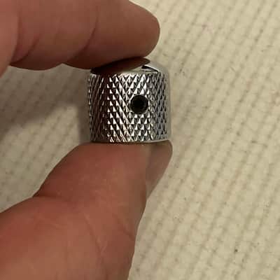 1 - 2000's Era Electric Guitar Chrome Dome Metal Volume Allen Head Set Screw Knob 6MM image 4
