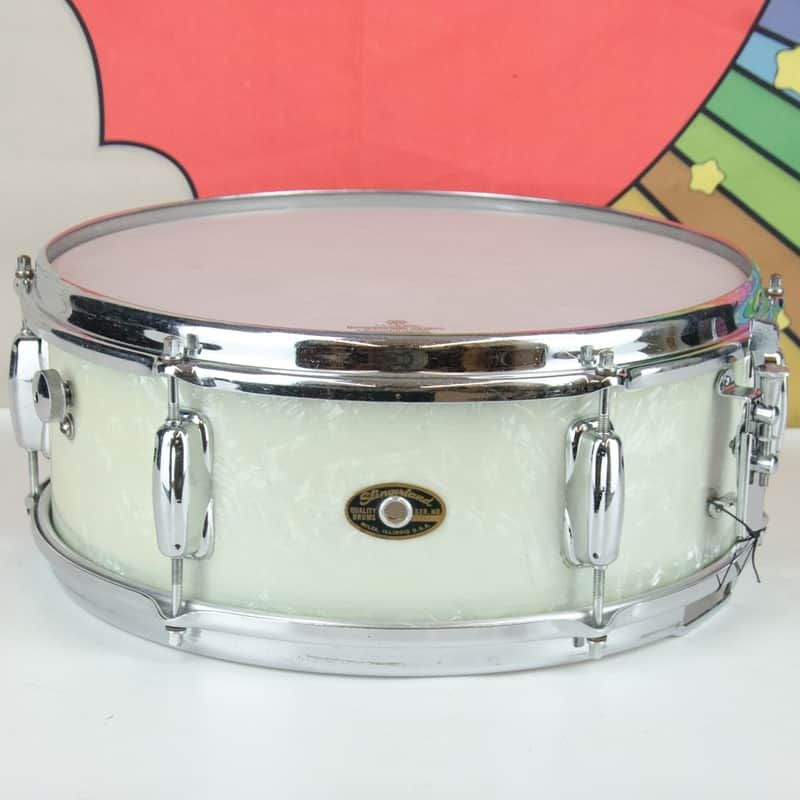 Used Slingerland Student Model Snare Drum - White Marine Pearl 6 lug image 1