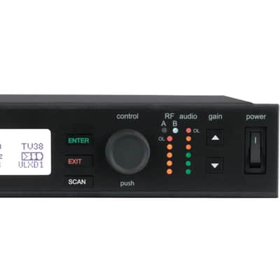 Shure ULXD4=-V50 Single Digital Wireless Receiver with PS41US Power Supply, 1/2 Wave Antenna and Rack Mounting Hardware image 7