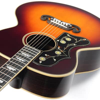 Epiphone Inspired by Gibson Custom Pre-War SJ200 Rosewood Reissue Vintage Sunburst Lefty image 10