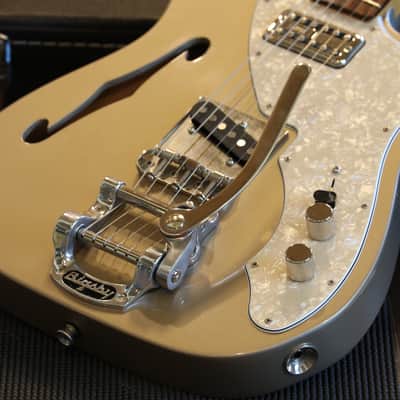 2022 K-Line Truxton Deluxe Thinline w/ Bigsby TV Jones Electric Guitar Gold Mist + OHSC image 4