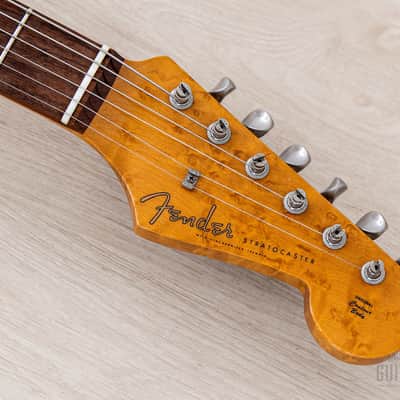 1994 Fender Order Made '62 Stratocaster Sunburst Lacquer w/ Birdseye Neck, USA Pickups & Case, Japan MIJ Fujigen image 4