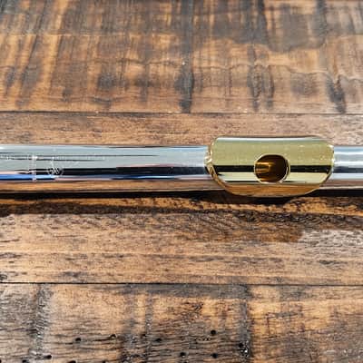 Yamaha YFL-372 Intermediate Flute with C-Footjoint 2010s - Silver-Plated, Open hole with removable plugs, gold plated silverhead 925 mouthpiece image 2