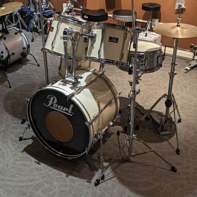 Pearl Export 5 Piece Drum Kit w/Cymbals & Hardware - Antique White (1990's) image 1