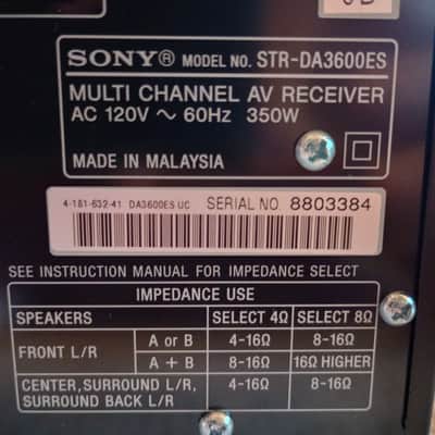 Sony STR DA3600ES AV Network Reciever image 1