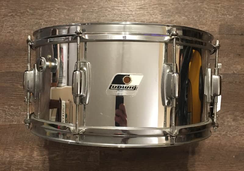 Ludwig Rocker Maple 6.5x14 Snare Drum Chrome over wood image 1