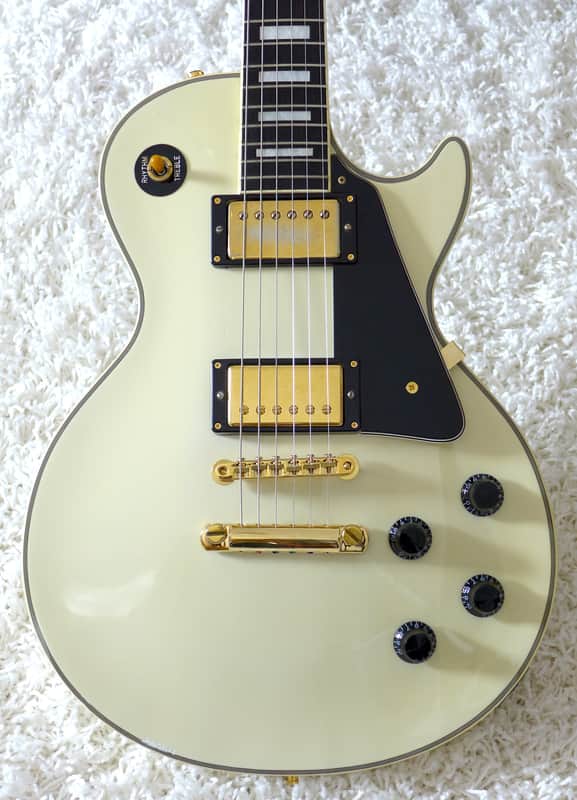Very Nice Burny RLC-60 Custom Les Paul Copy 80s White MIJ | Reverb