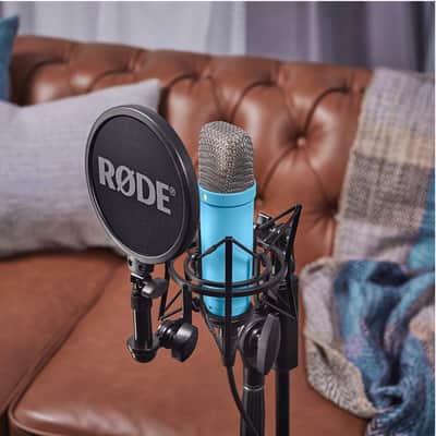 RODE NT1 Signature Series Studio Condenser Microphone with HF6 True Condenser Capsule for Studio Usage (Blue) image 4