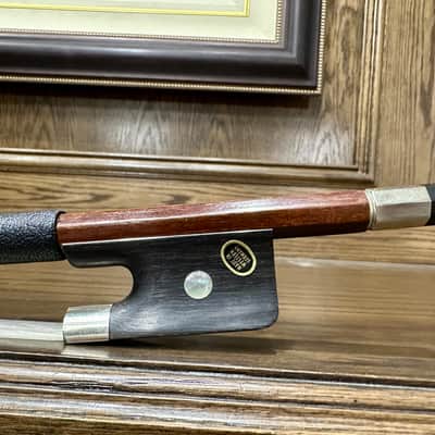 German 3/4 French-style Brazilwood Bass Bow c-1960's image 1