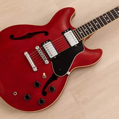 1986 Yamaha SA1300 Super Axe Vintage Semi-Hollowbody ES-Style Guitar Persimmon Red, 100% Original image 1