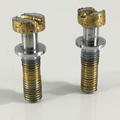 2 Gibson USA Les Paul LP SG Relic Guitar Gold Bridge Posts + StopBar Tail Piece image 9