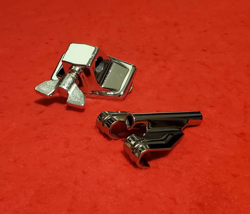 2PC Vtg TAMA Swing Star, Imperial, Royal Star Drum MOUNT & HOOP CLAW 1970'-1980's - Mint Clean image 1