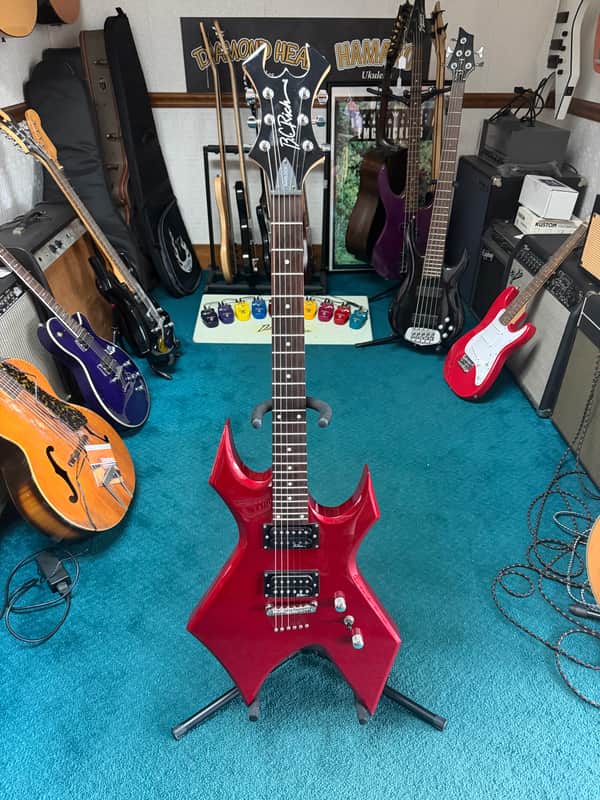 B.C. Rich Warlock WGWHMR Metallic Red with Widow Headstock image 1