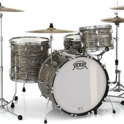 Pearl President Series Deluxe 3-piece 75th Anniversary Edition Shell Pack in Desert Ripple (#768) covered finish featuring 22"x14" Bass Drum w/Cymbal Holder, 13"x9" Tom, and 16"x16" Floor Tom image 1