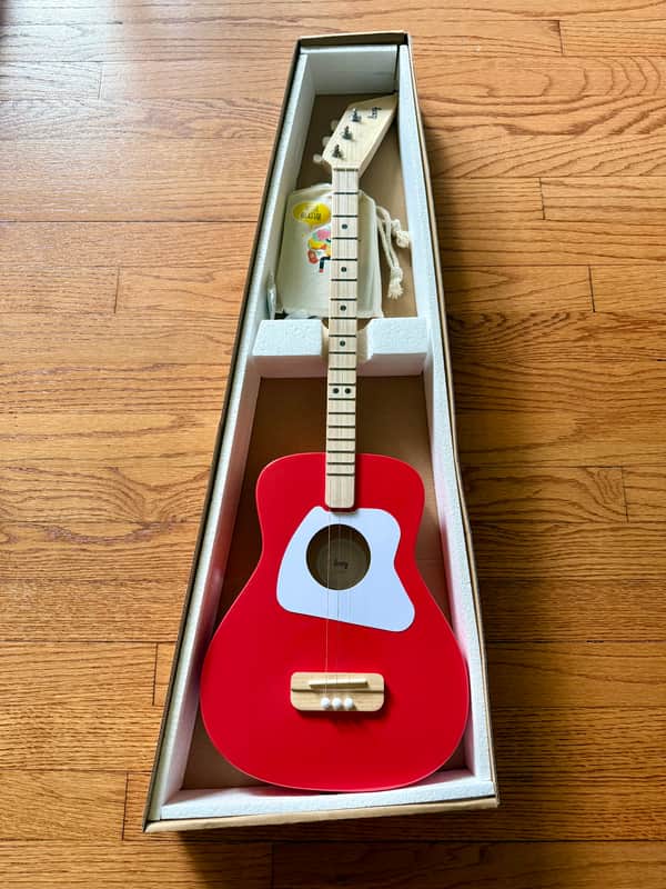Loog Pro-3 Stringed Acoustic Guitar - Red image 1