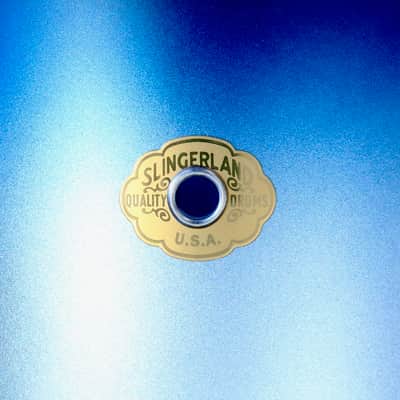 Slingerland Radio King 8x12 14x14 14x18 Blue and Silver Drum Kit image 5